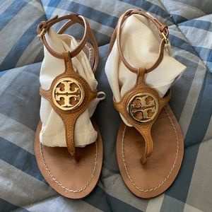 Tory Burch tan leather sandal